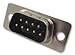 NORCOMP 772-E09-103R001 D Sub Connector, Seal-D, Seal-D 772-E Series, DE, Plug, 9, Steel, Solder (1 piece)