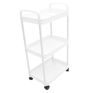WESIEVYA Rollwagen Stehendes Drahtregal mit Rollen