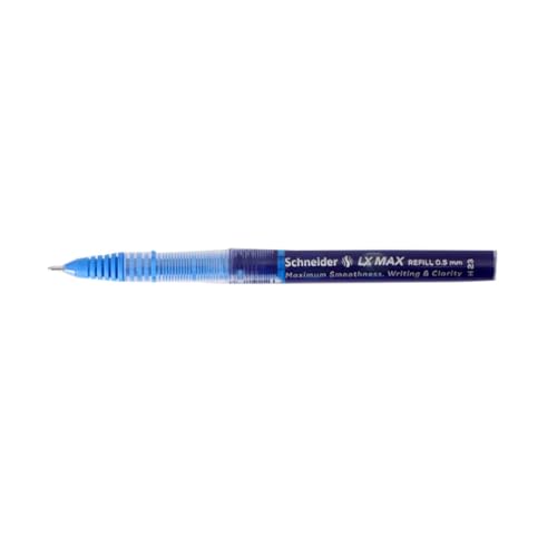 Image of MADHAVI STATIONRES Luxor Schneider Lx Max Needle Tip Refill - 0.5mm Tip - Waterproof Ink - (Pack of 10) (Blue Ink)