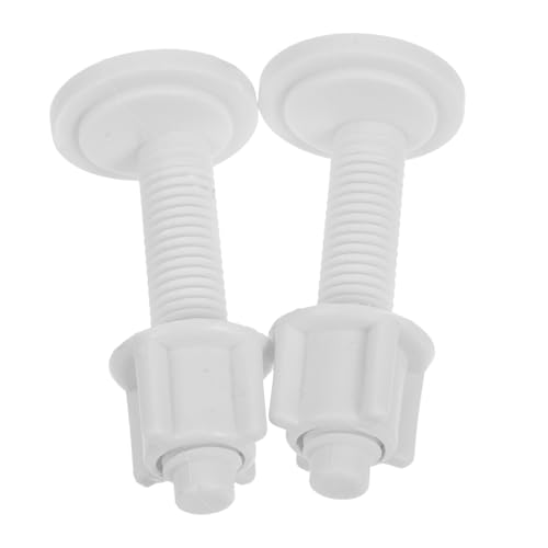 Toyvian 2個 便座ヒンジネジ プラスチック製クイックリリースボルトキット トイレ便座用交換部品 簡単取付けで普遍的適合 耐久性と迅速な取