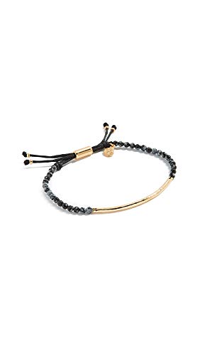 gorjana Women's Power Gemstone Bracelet for Courage, Gold/Snowflake Obsidian, One Size