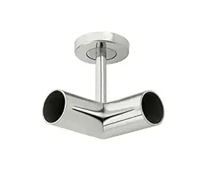 WSKART Lightweighted Stainless Steel Heavy Curtain 1 Inch Rod Ceiling and Wall Support Curtain Pipe L- Bracket/ 90 Degree/L Bend/L Connect S119(C)-001
