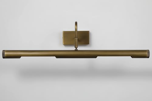Image of 22 Inch Solid Brass Hardwired Gooseneck Antique Brass Picture Light Bronze Picture Light Wall Art Light Picture Lights for Wall (Bulb Included)