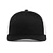 Pacific Headwear Snapback Trucker: Stylish Unisex Cap for All-Day Comfort, Black/White/Black OS