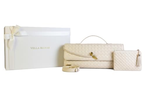 Trendy Woven Evening Clutch Purses Women Underarm...