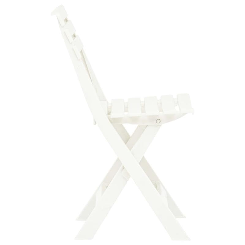 Sillas de jardín plegables 2 unidades, plástico blanco, ligeras y resistentes a la intemperie, perfectas para balcón, terraza o jardín, ahorro de espacio y fácil de limpiar