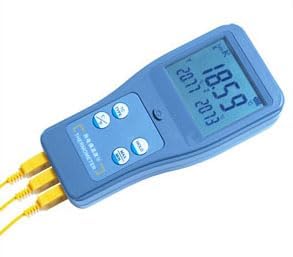 Digital 3 Channels Thermocouple Thermometer with K Type Thermocouple Range -200~1372°C Resolution 0.01°C/°F for Food Processing Refrigerated Storage Metal Industry Ects