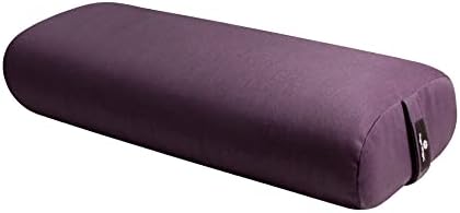 Hugger Mugger Standard Yoga Bolster - Plum - Firm Core with a Soft Surface, Rectangular Shape,  Restorative Yoga, Handmade in The USA