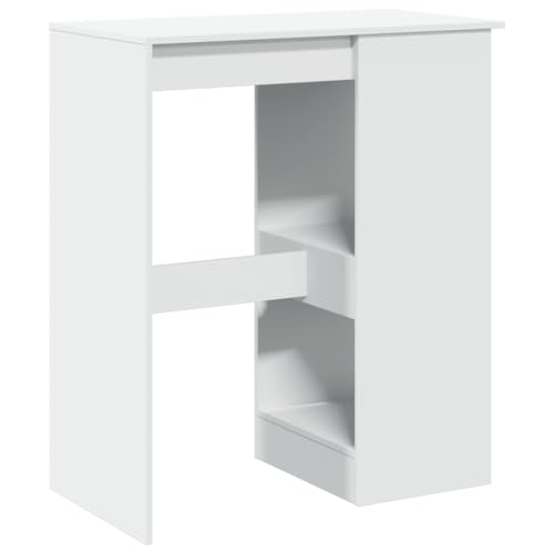 vidaXL Mesa Alta con estantes Madera ingeniería 90x47,5x103,5 cm, Mesa Alta de Bar, Mesa de Bar de Cocina, Mesa Alta, Mesa de Pub, Mesa Alta - imagen 6