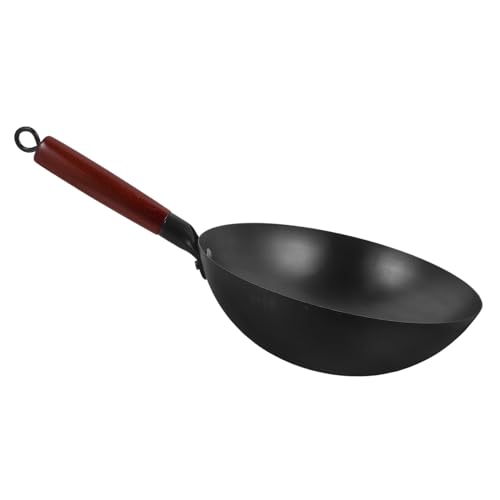Wok de hierro tradicional antiadherente para cocina