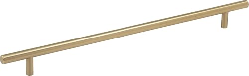 Image of Amerock 12-5 /8 inch Bar Pulls Golden Champagne Drawer Pull | 12-5 /8 inch (320mm) Center-to-Center Mounting Distance and 15-3 /4 inch Overall Length, Durable Carbon Steel Cabinet Hardware