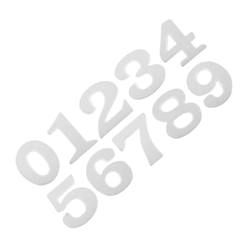 SHINEOFI 10 Piezas Números de Espuma Blanca Manualidades Formas Lisas de Poliestireno para Decoración de Fiestas Bodas Proyectos Escolares y Adornos Personalizados