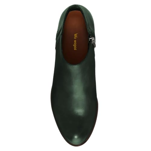 Women's Chic Closed Toe Low Chunky Heels Ankle Boots Smooth Side Zipper Short Booties Fashion Working Dress Shoes Size 4-16 US4