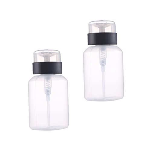 Healvian 2個洗甲水按圧ボトル アルコール専用 ストレージボトル 軽量 持ち