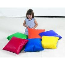 Children's Factory Puffy Pillows, Set 6 Colors, CF705-144, Classroom, Reading Nook, Playroom & Nursery Décor, Daycare Furniture Accessories