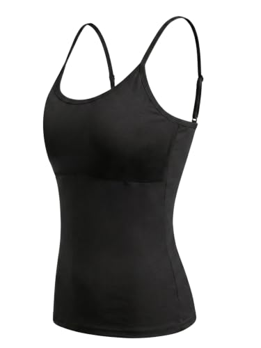 Image of DChica Essentials Padded Camisole Starter Bra for Young Girls, Sleeveless Undershirts Cami Vest with Adjustable Straps, Cotton Camisole Tank Top /Innerwear for Girls