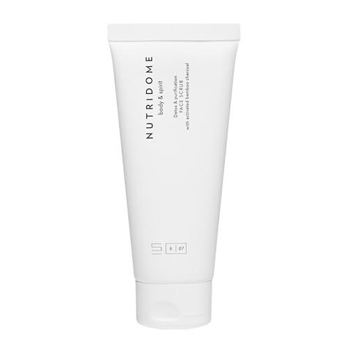 Nutridome | Peeling detoxificante facial | Carbón activado | Arcilla blanca | Suaviza la piel | Acción purificante | Suave | Excelente cuidado | Aplicación sencilla | Exfoliante facial | 75 ml