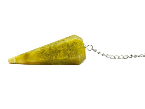 Image of Green Opal Pendulum Dowsing Tool - Natural Crystal Pendulum for Spiritual Guidance - Premium Dowser Pendulum for Accurate Divination and Energy Healing - Perfect for Energy Healing and Chakra Balancing - Handcrafted with Precision and Elegance