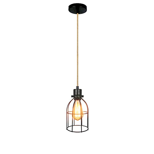 Salle à manger pendante lumière cage oiseau fer E27