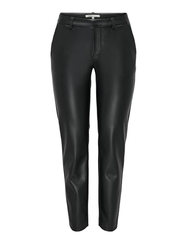 ONLY Onlmiri Life MW Faux Lea Cigarette Pnt Pantalones, Phantom, SW x 32L para Mujer