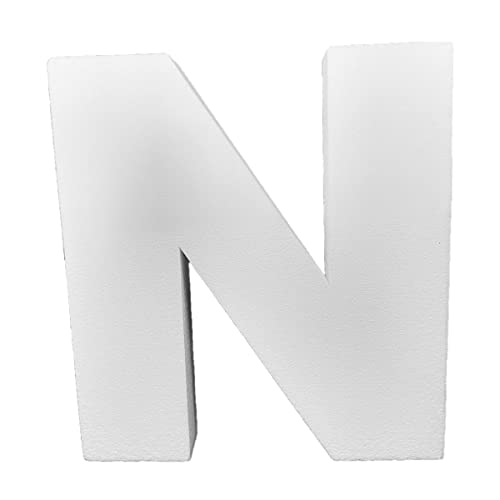 DecoPorex - Lettre N en polystyrène de 40 cm pour décoration, événement, cérémonie, prénom de mariage
