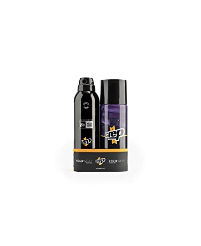 crep protect x Neue Ära Von Kopf bis Fuß Spray-Kit – Mütze, Kopfbedeckung Nano Schutz Abstoßend und Regen & Fleck Wasserdichter Schutz für Turnschuhes (Schwarz, 200ml)