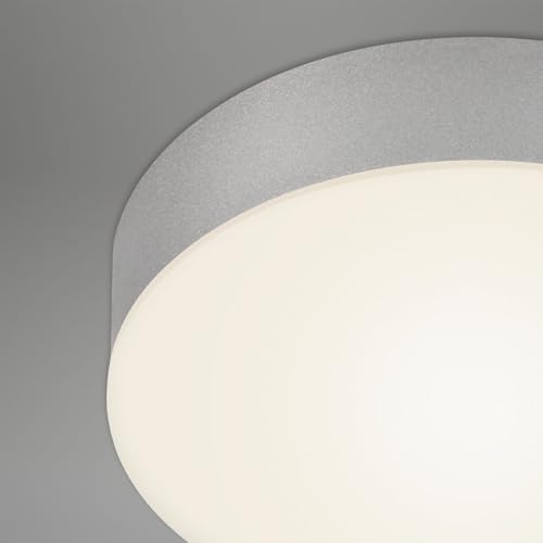 Plafonnier LED sans cadre Briloner Ø212 mm argenté blanc chaud