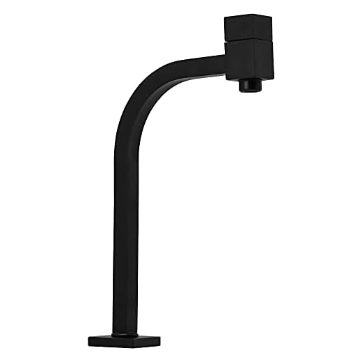 Torneira Quadrada Link Preta Para Banheiro 90º Bica Alta