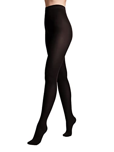 Image of Conte Women's Warm Thick Full Length Black Winter Tights 220 Denier - Triumf