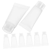 LALADEFIEE 50 Stück Nachfüllbare Reise Lotion Tuben mit Schraubverschluss Flexible Auslaufsichere Kosmetikflaschen für Creme Handcreme Zahnpasta Shampoo Einfache Befüllung und Reinigung