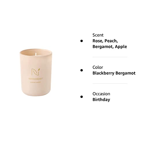 Nevaeheart Scented Candle For Home,Blackberry Bergamot,8.1Oz Candle Gift Set For Women, Natural Soy Wax, Home Fragrance With Gift Box #TOP7