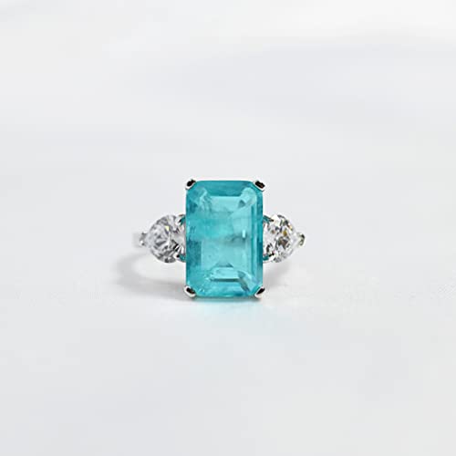 Tourmaline et diamant de carbone sur bague en solide argent 925 femme