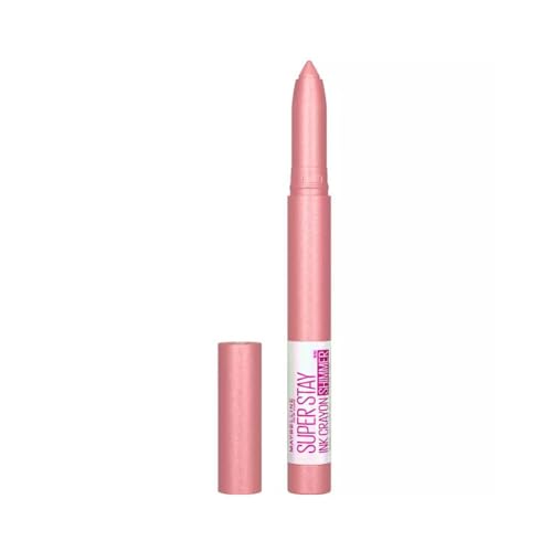 Maybelline New York, Superstay Ink Crayon Birthday Collection, Acabado Mate Cremoso, Larga duración hasta 8H, con partículas de brillo, Tono 185 Piece of Cake