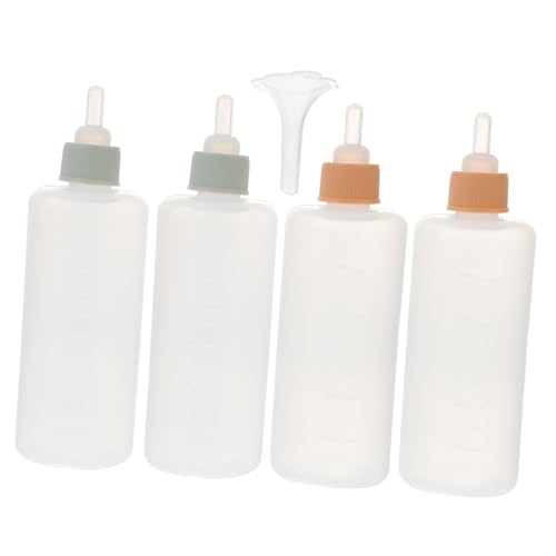 Abaodam Dog Bottle Set 4pcs Pet Nursing Bottles Pacifier Feeder for Newborns Easy to Use