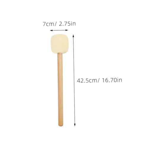 Baquetas de felpa para batería con mango de madera de haya, 2 piezas, ideales para principiantes, niños y actuaciones en escenario miniatura 2