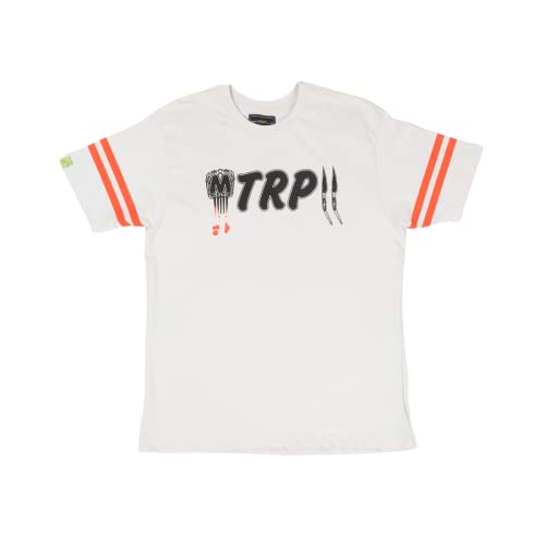 Metropollie - Camiseta de Manga Corta, Colección Flmenca con Estampado de Peineta, Diseño Slim Fit Unisex - Marfil y Rojo, Tallas Desde XS hasta 2XL Cover