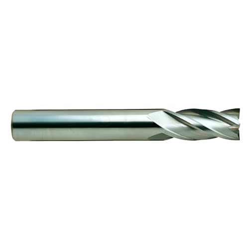 YG-1 07600-045R Carbide Corner Radius End Mill, 4 Flute, Regular Length, Uncoated Finish, 4