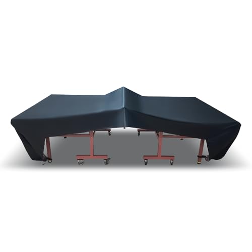 Ping Pong Table Cover, Heavy Duty Outdoor/Indoor Table Tennis Table Cover, All Weather Resistant, Outdoor Water-Resistant Sunscreen, Fits Universal 9x5 FT Folding & Flat Tables