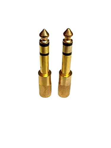 Image of SHOPEE Stereo Audio Adapter Converter, 6.35mm (1 /4 inch) Male to 3.5mm (1 /8 inch) Female Headphone Gold Plated Pure Copper Jack Plug for Guitar Headphones Amp (Pack of 2)