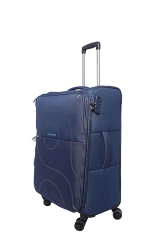 Image of American Tourister Kamiliant 70 Cms Medium Check-in Polyester Soft Sided 4 Wheels 360 Degree Rotation Luggage /Speed Wheel Suitcase /Trolley Bag (Grey), Trolley Bags for Travel (Grey)