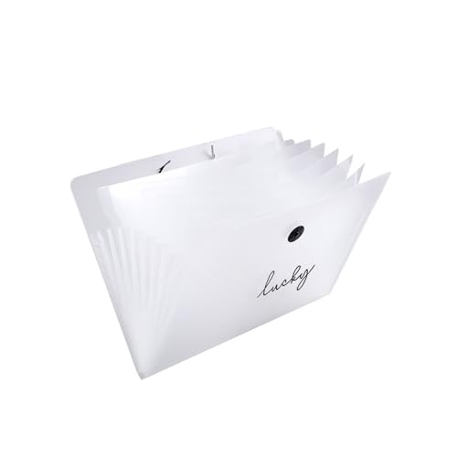 ドキュメントファイル a4 8ポケット 持ち運び 拡張 区分けラベル付き 大容量 整理 書類ケース 分類収納 文書領収書オーガナイザー折りたたみフォルダー 持ち運び便利 教室、家庭、オフィス、旅行用 事務用品(ホワイト)