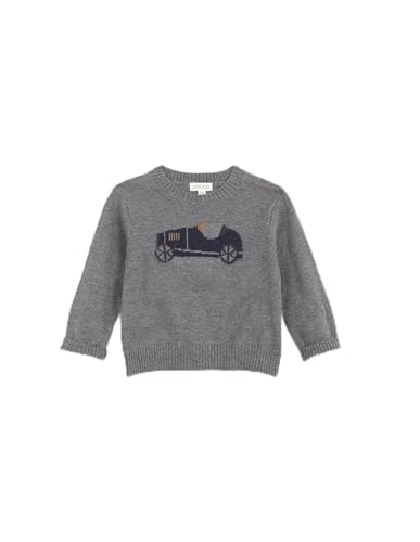Pull Intarsia Voiture Gocco chandail bébé garçon bleu manches longues