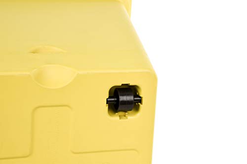 Mintra Home Garden Pot W/Wheels, Large (14.5Inw X 15Inh), (Yellow) - Colorful, Flower Pot, Planter #TOP1