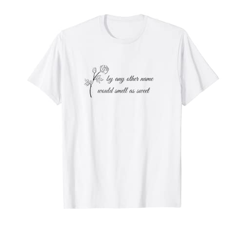 Photo de William Shakespeare Romeo and Juliet Rose T-shirt avec citation T-Shirt