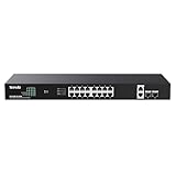 Portée de transmission PoE jusqu'à 250 m de données et d'alimentation en mode étendu (9ème à 16ème ports), idéal pour le système de surveillance (la vitesse de 100 m à 200 m sera rétrogradée à 10 Mbps)