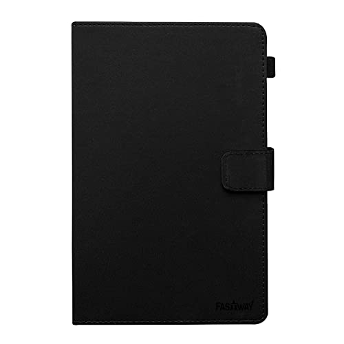 Image of Fastway Leather Folio Flip Stand Case Cover for Realme Pad Mini 8.7 inch Tablet (Black)
