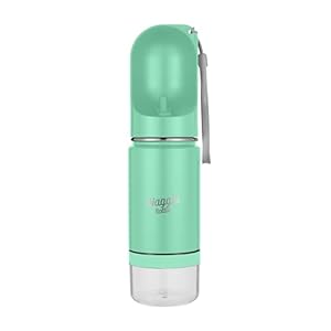 Stainless Steel Dog Travel Water Bottle Vacuum Insulated Portable Dog Water Dispenser Drink Cup and Snack Container On The Go Outdoor Walking Hiking Travel Mint