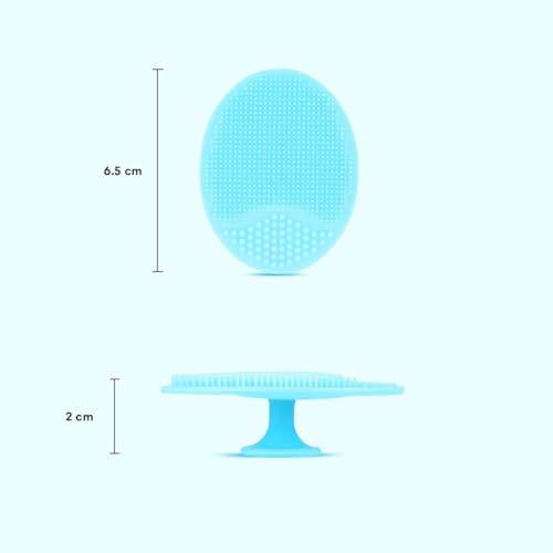 Image of Episkey Silicone Face Scrubber Exfoliator, Soft Face Brush, Facial Cleansing Brush, Acne Blackheads Removing, Acne Pore Pad for Deep Cleaning Skin Care for Girls & Women's (FS-BLUE)