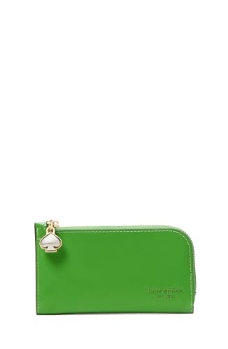 Image of kate spade new york Devin I Love You Script Embossed Leather Small Slim Bifold Wallet