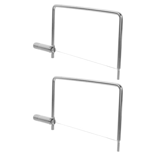 GALPADA 2 Cortadores de Queso y Mantequilla de Acero Inoxidable Cortador Alambre Resistente Rebanador Plano para Cocina Utensilio Compacto para Cortar Queso Mantequilla y Embutidos